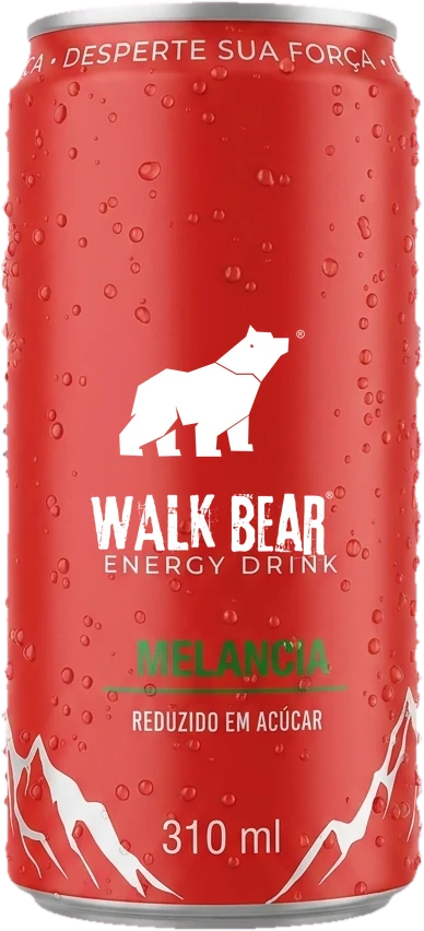 Lata Walk Bear Energy Melancia 310ml