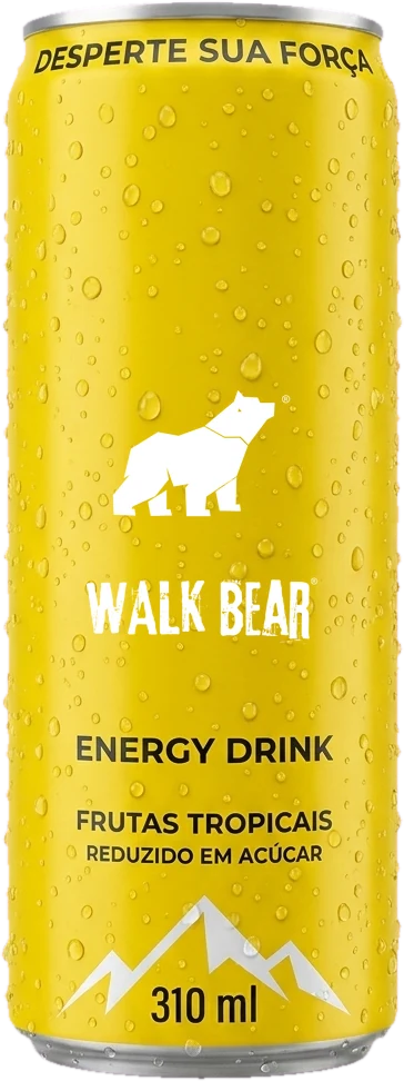 Lata Walk Bear Energy Frutas Tropicais 310ml