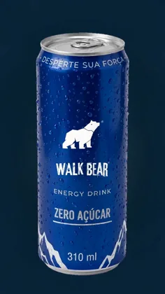 Lata Walk Bear Energy Drink Zero Açúcar 310 ml